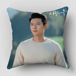 Pillow Case Hyun Bin TV Cover Bedroom Home Office Decorative Pillowcase Square Zipper Cases Satin Fabric Eco-Friendly 0414