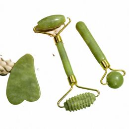 natural Jade Roller Massager for Face Roller facial liftting Anti-wrinkle Gua Sha Jade Ste Face Massager Beauty Skin Care Tool G2OS#