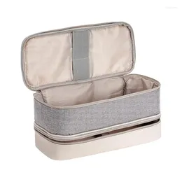 Storage Bags Bag For Hair Tools Travel Carrying Case Double-Layer Tool Makeup Bathroom Organizer