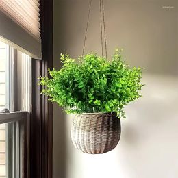 Decorative Flowers Artificial Plants Leaves Plastic Eucalyptus Leaf Fake Small Ersian Ferns Branch Simulation Green Plant For Living Room