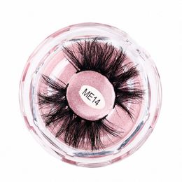 25mm Handmade Natural Thick False Eyeles Wi Makeup Extenti Tools 3D Mink Hair Volume Soft Private Label Custom Makeup R7qv#