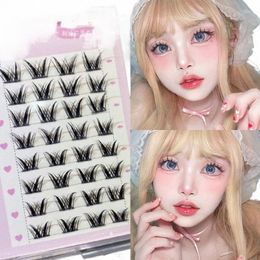 pure Wild False Eyel Natural Simulati Fish Tail Cluster Eyeles Thick Cosplay Manga Eyel Hot Girl Novice Makeup Tools u68P#