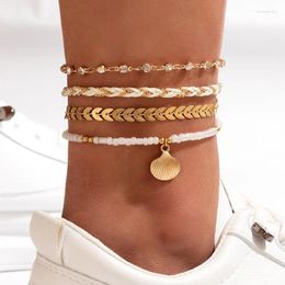 Link Bracelets Girls' Luxury Jewellery Rice Beads Inklet Rope Geometric-encrusted Aircraft Chain Multi-layer