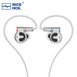 Earphones NiceHCK F1 3.5mm/4.4mm Plug Flagship Wired Headset 14.2mm Planar Diaphragm Driver HIFI Earphone With Detach 0.78mm 2pin Cable