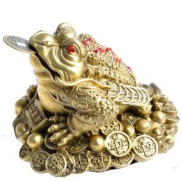 Feng Shui Money LUCKY Fortune Wealth CN Golden Frog Home decor Ornaments car decoration accessories Lucky Gifts 240314