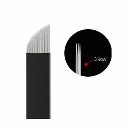 3 Row 28Pins Slanted Microblading Shading Needle Blades Lip Blush Dia 0.2 MM Permanent Makeup Manual Eyebrow Tattoo Supplies O0x3#