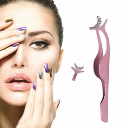 false Eyel Tweezers Fake Eye L Applicator Eyel Extensi Curler Nipper Auxiliary Clip Clamp Makeup Forceps Tools supply Q0lj#