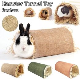 Toys Bunny Tunnel Toy Rabbit Hideaway Toy Animal Grass Straw Breathable Guinea Pig Chinchilla Ferret Hamsters Rats Tunnel Toy For Pet