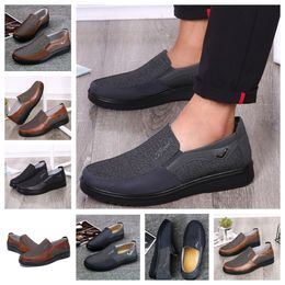 GAI comfortable Men Shoe Black Shoes Round Toe party Outdoor banquet Classic suits Men Business heel designer Shoe sizes EUR 38-50 soft