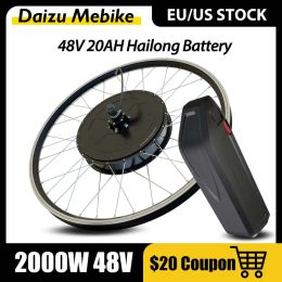 Bicycle 48V 2000W 1500W 1000W Ebike Kit Brushless Hub Motor Wheel with Battery 20ah Ebike Conversion Kit Cycling Parts MTB EU Stock
