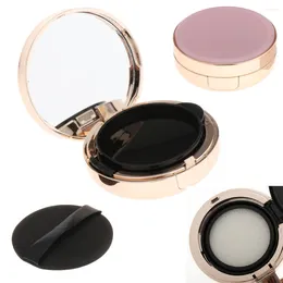 Storage Bottles Foundation Box With Powder Puff Travel Kit Makeup Case Mirror Air Cushion Cosmetic Container BB Cream