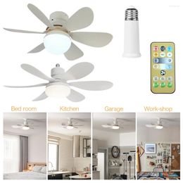 Ceiling Lights E26/27 Socket Fan LED Light 40W/30W 3 Speeds With Light&Remote Dimmable Bulb For Bedroom Kitchen Garage