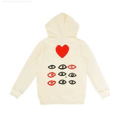 Designer Hoodie Sweatshirts Men Women Zipper Loose Coat Play Sweatshirt Commes Cardigan Des Small Red Heart Jacket Garcons Standard Fleece Casual Jumpers Cardiga5