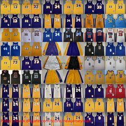 Custom XS-6XL Classic Retro Basketball WiltChamberlain Jersey Vintage JerryWest DennisRodman ArtestWorthy Stitched 1996-97 Black Blue 1996-2016 Purple 8+24Bryant