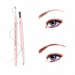 1.5mm Ultra Fine Double-Ended Eyebrow Pencil Kemelo Waterproof Sweat-proof Lg Lasting Profial Eye Cosmetics Makeup Pen u3aA#