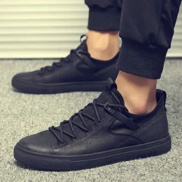 Shoes Men Black White Leather Shoes Men Flats Hot Sale Moccasins Shoes Classic Comfortable Men Casual Shoes Plus Size A5206