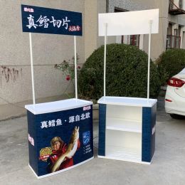 Accessories High Quality Promotional Table Display Banner Stand Campaign Graphic Counter Advertising ABS Table(with Paper Printing)