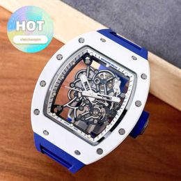 Designer Wrist Watch RM Wristwatch RM055 Series RM055 White Ceramic Japan Limited Edition Manual Fashion Casual