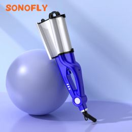 Irons SONOFLY Triple Barrel Curling Iron Ceramic Coating Care Hair Egg Roll Splint Fast Heating Electric Salon Styling Tool SYC808