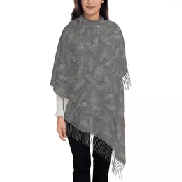 Scarves Outdoor Scarf Winter Abstract Leaf Line Shawls And Wrap Fashion Geometric Designer Bandana Ladies Casual Headwear