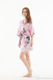 Silk Kimono Robe Bathrobe Women Satin Robe Silk Robes Night Sexy Robes Night Grow For Bridesmaid Summer Plus Size 04