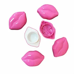 unique 10g Cream Jar Red Pink Big Mouth Lipstick Ctainer Lip Shaped Lip Jelly Case Cosmetic Face Cream Jar 25pcs O4OZ#