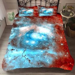 sets Bedclothes Drop Shipping Bedding Thick Universe Outer Space Themed Bed Linen 3D Galaxy Duvet Cover 2pcs/3pcs Single Double Size