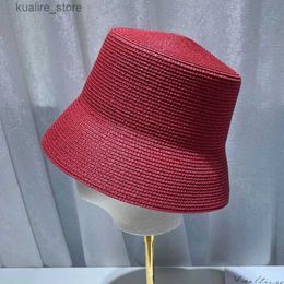 Wide Brim Hats Bucket Hats Women Straw Sun Hat Foldable Packable Wide Brim Summer Hat Flat Beach Hat Ladies Crochet Bucket Hat L240322