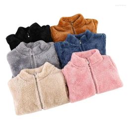 Jackets Childrens Spring And Autumn Coat Boys Girls Clothing Warm Coral Plush Baby Winter Top