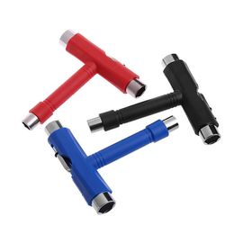 100pcs Skate T TOOL Skateboard Scooter Longboard Tools Kick Scooter Mini T Wrench Spann Allinone Skate Tools fast 1761355