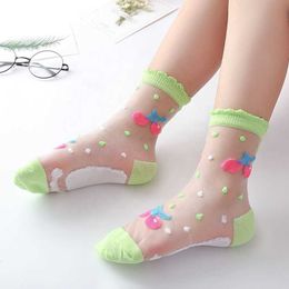 Custom Design Sheer Ankle Crew Socks Trendy Girls Women Transparent