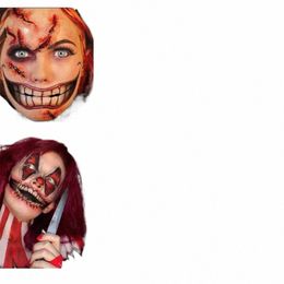 sticker Unique Design Cvenient Weird Holiday Accories Horror Costume Tattoo Stickers Lasting Durable Creepy Lip Decals b5v1#