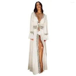 Women's Swimwear Women Summer Beach Beachwear Bikini Wear Cover Up Kaftan Mini Dress Tankini 2024 Bathing Suits