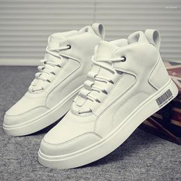 Casual Shoes Men's Vulcanised Winter Cotton Fashion Sports Men Solid Colour Flat Small White