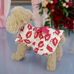 Dog Apparel Pet Dress With Bow Decoration Charming Decorated Princess Skirts Cat For Comfortable