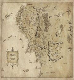 Map of Middle Earth Lord Of The Rings Art Gifts Silk Print Poster6925106