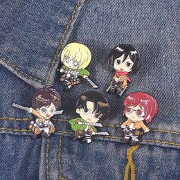 Attack on Titan Enamel Pin Cute Anime Movies Games Hard Enamel Pins Collect Cartoon Brooch Backpack Hat Bag Collar Lapel Badges