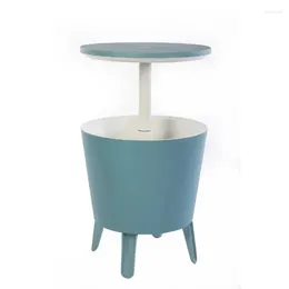 Camp Furniture Keter Modern Cool Bar And Side Table Outdoor Patio With 7.5 Gallon Beer Wine Cooler Teal Portable