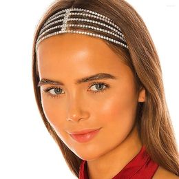 Hair Clips Sexy Rhinestone Multilayer Headband Head Accessories Fashion Wedding Jewelry For Brides Sparkling Crystal Women