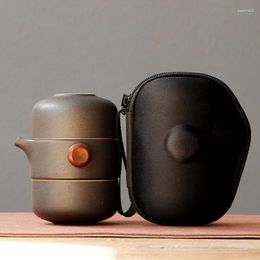 Teaware Sets Japanese Ceramic Teapot Gaiwan Teacups Handmade Portable Travel Office Tea Set One Pot Two Cups