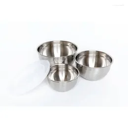 Bowls Mixing Bowls: Stainless Steel Set Of 3 With Lids