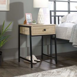 Sauder North Avenue Bedside Table, Length: 47cm Width: 42cm X Height: 60cm, Brown Oak Veneer