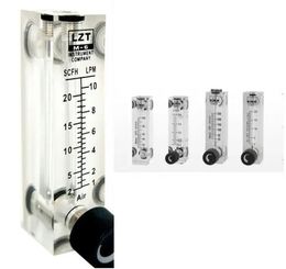 PMMA Gas Air Flowmeter 1/4 ZG Female Square Panel Type Rotameter LZT-6T 0.1-1LPM 10-100LPM 1-10LPM 2-20LPM 0.5-5LPM 240320