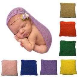 Blankets 40x60 Cm Multi-functional Soft Born Pography Wraps Baby Poshoot Props Infant Pearls Beaded Muslim Swaddle