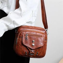 Bag Fashion Crossbody Shoulder Women Handbags Pu Leather Purses Simple Travel Waist Bags Femininas