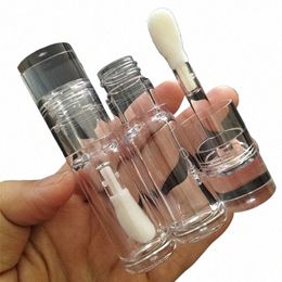 5.5ml Big Doe Foot Transparent Lipgloss Ctainers Tubes Round Clear Cosmetic Lipgloss Tube Lip Balm Bottle Refillable U4FC#