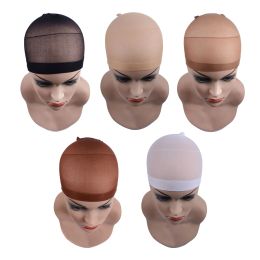 Hairnets 24pcs(12bag)Good Quality Deluxe Wig Cap Hair Net For Weave Hair Wig hairnets Stretch Mesh Wig Cap For Making Wigs Free Size
