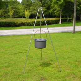 Tools Camping Tripod for Fire Hanging Pot Outdoor Campfire Cookware Picnic Cooking Pot Grill