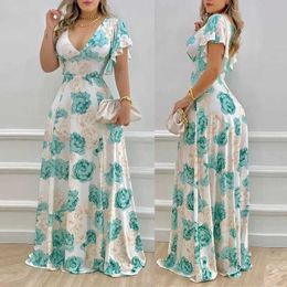 New Design Lady Clothing Evening Elegant Plus Size Womens Dresses Women Print Big Swing Casual Dress