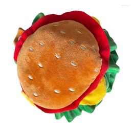 Dog Apparel Hamburger Hat Christmas Cosplay Pet Costume Headband Cold Resistant Supplies For Small Medium Large Cats And Dogs